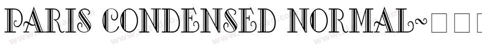 Paris Condensed Normal字体转换
